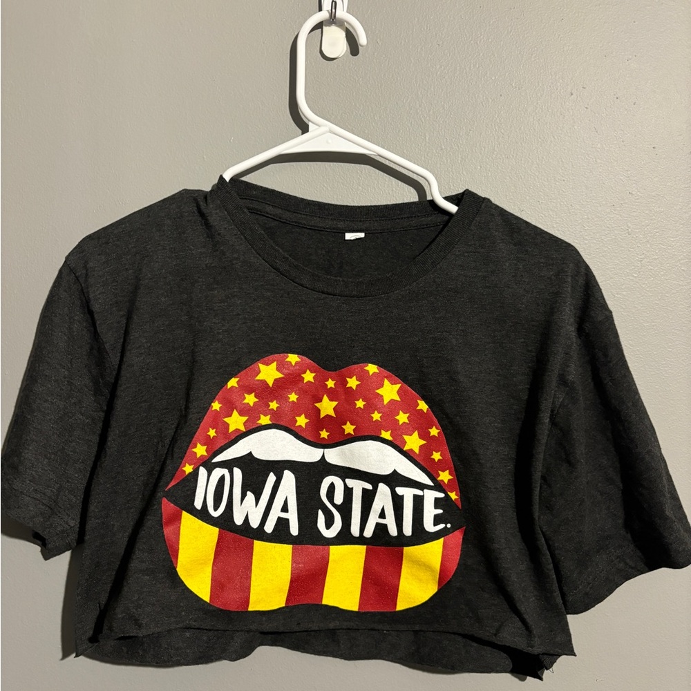 Iowa State crop tops (2) and 1 t shirt